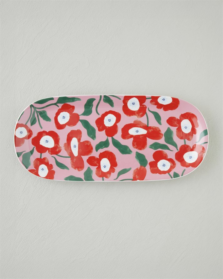 Bright Parade New Bone China Kayık Tabak 15x33 Cm Renkli