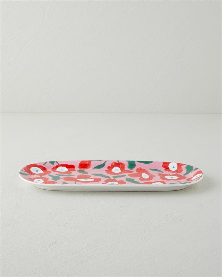 Bright Parade New Bone China Kayık Tabak 15x33 Cm Renkli