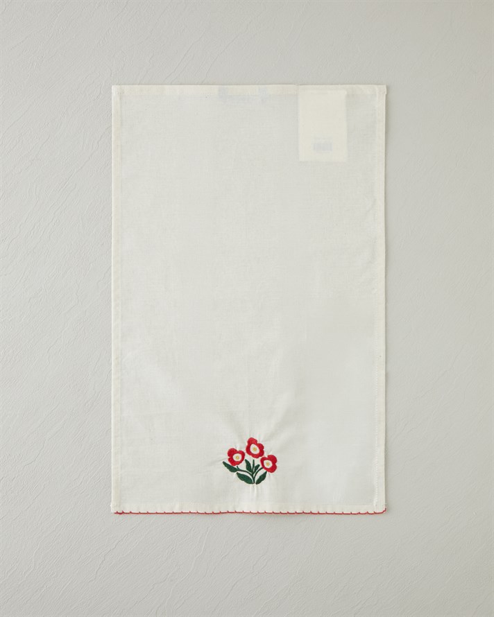 Bright Parade Pamuk Polyester Nakışlı Kurulama Bezi 30x50 cm Kırmızı