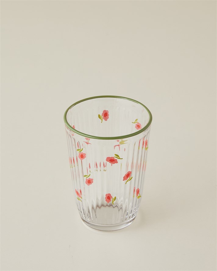 Bright Petals Cam 3lü Bardak 395 ml Renkli