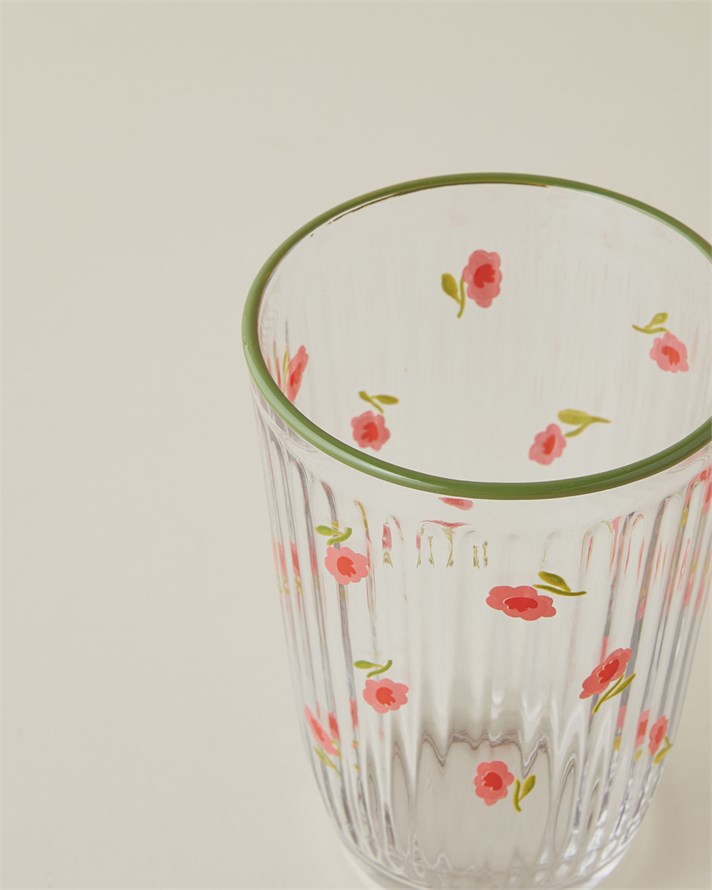 Bright Petals Cam 3lü Bardak 395 ml Renkli