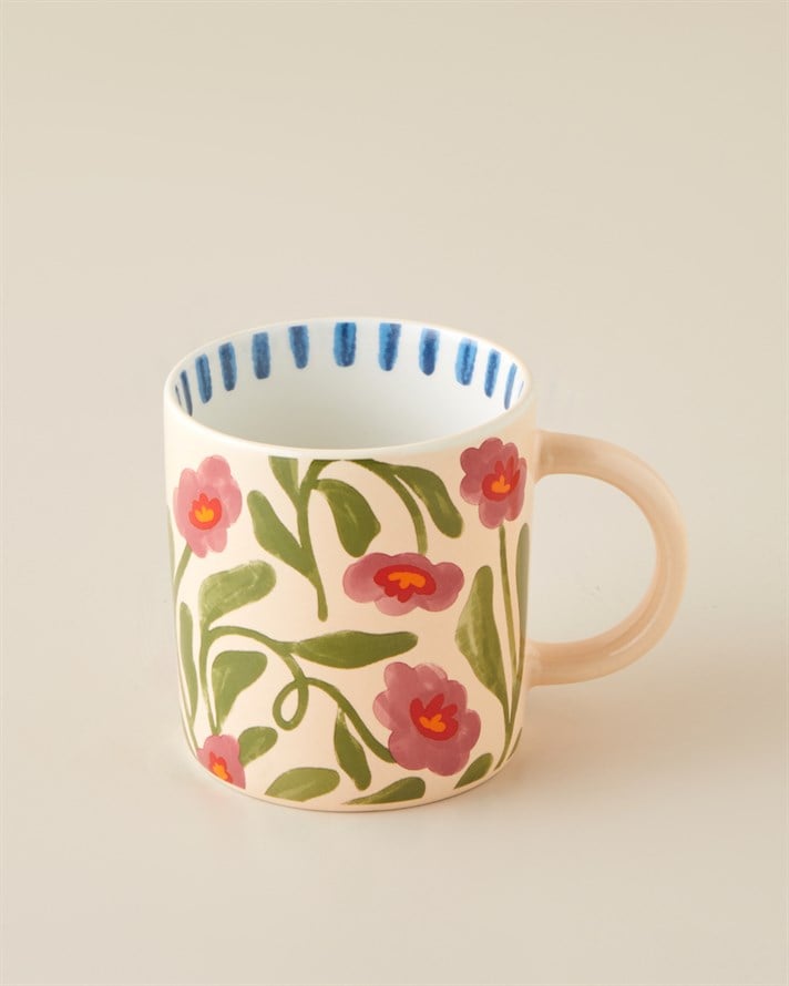 Bright Petals New Bone China Kupa 370 ml Renkli