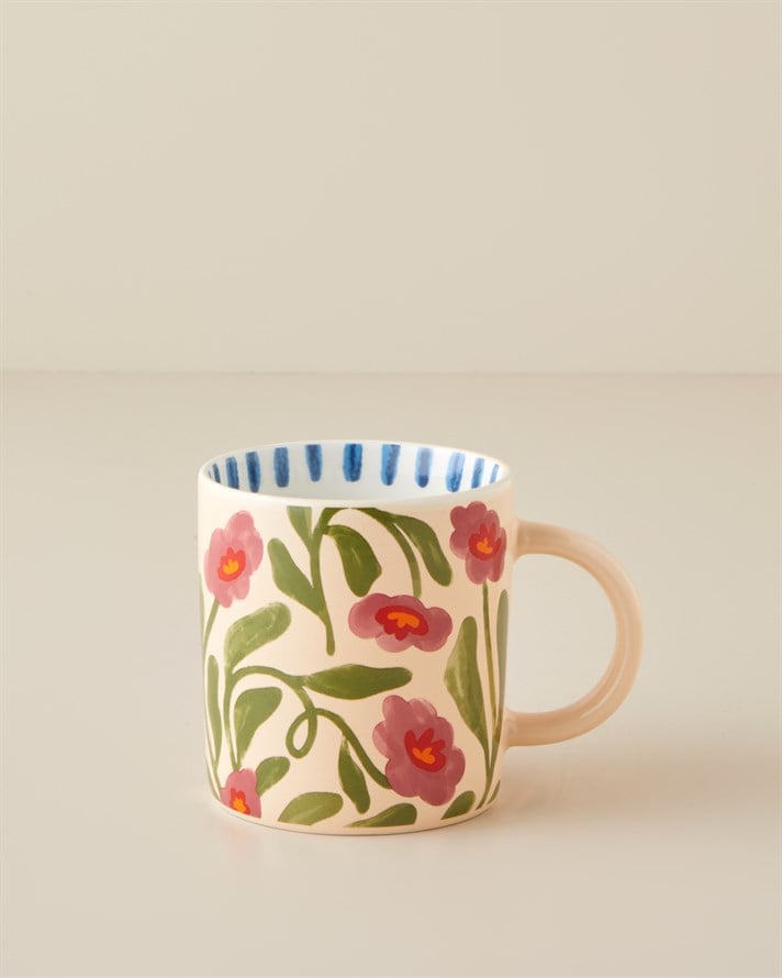 Bright Petals New Bone China Kupa 370 ml Renkli