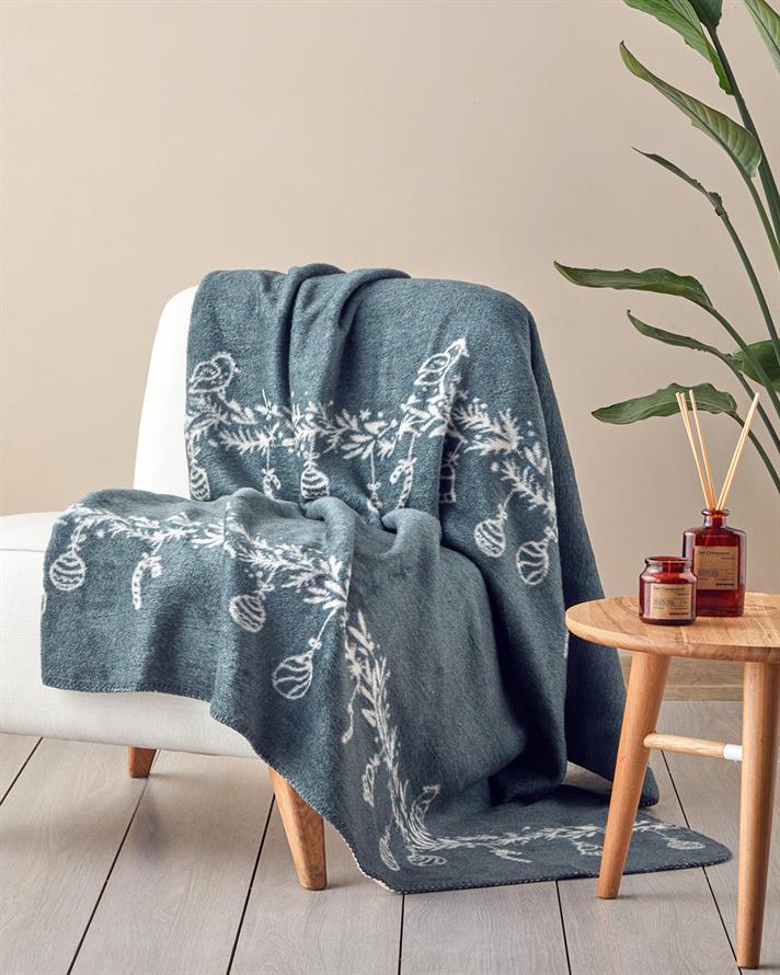 Bright talk Akrilik Pamuklu Tv Battaniye 130x170 cm Yeşil