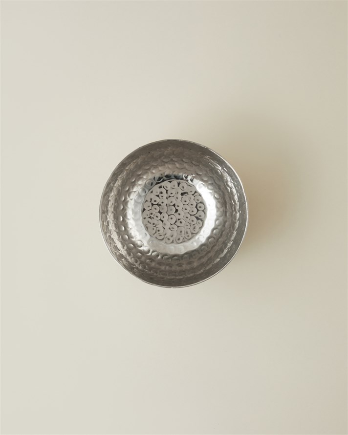 Brook Metal Dekoratif Kase 10x8 cm Gümüş