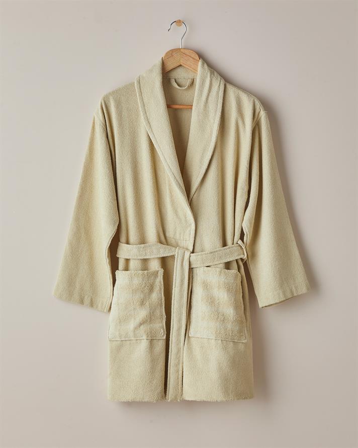 Bubble Pamuk Bornoz Açık Yeşil