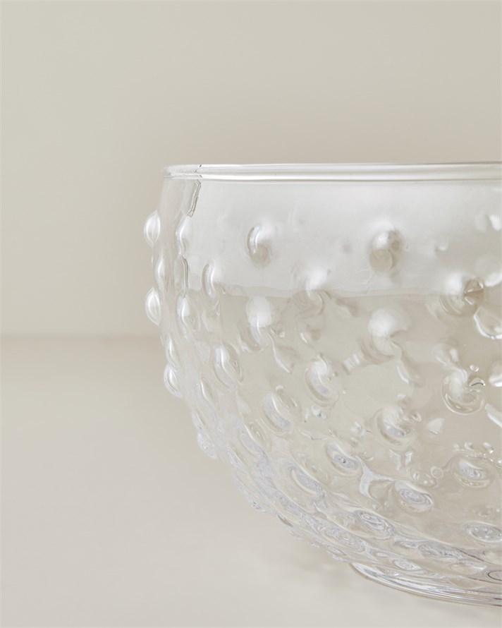 Bubbles Cam Kase 21,5 cm Şeffaf