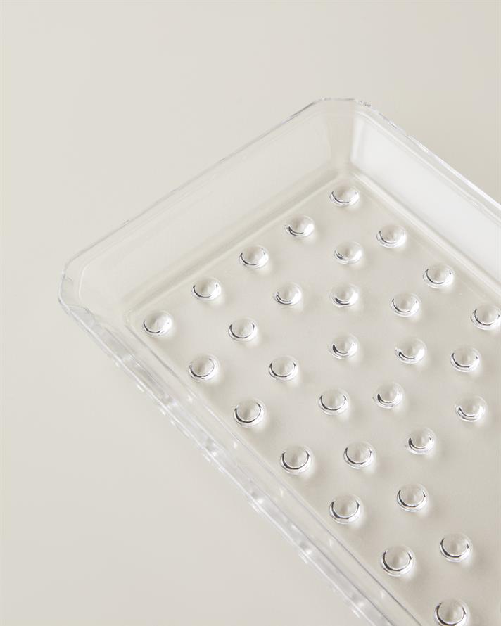 Bubbles Cam Kayık Tabak 14x30 cm Şeffaf