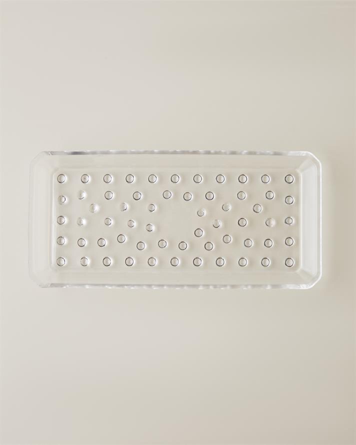 Bubbles Cam Kayık Tabak 14x30 cm Şeffaf