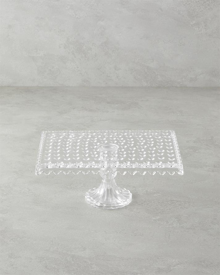 Bubbles Cam Kek Standı Şeffaf