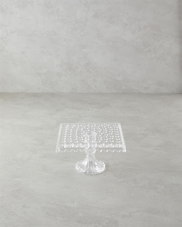 Bubbles Cam Kek Standı Şeffaf