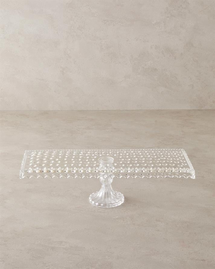 Bubbles Cam Kek Standı Şeffaf