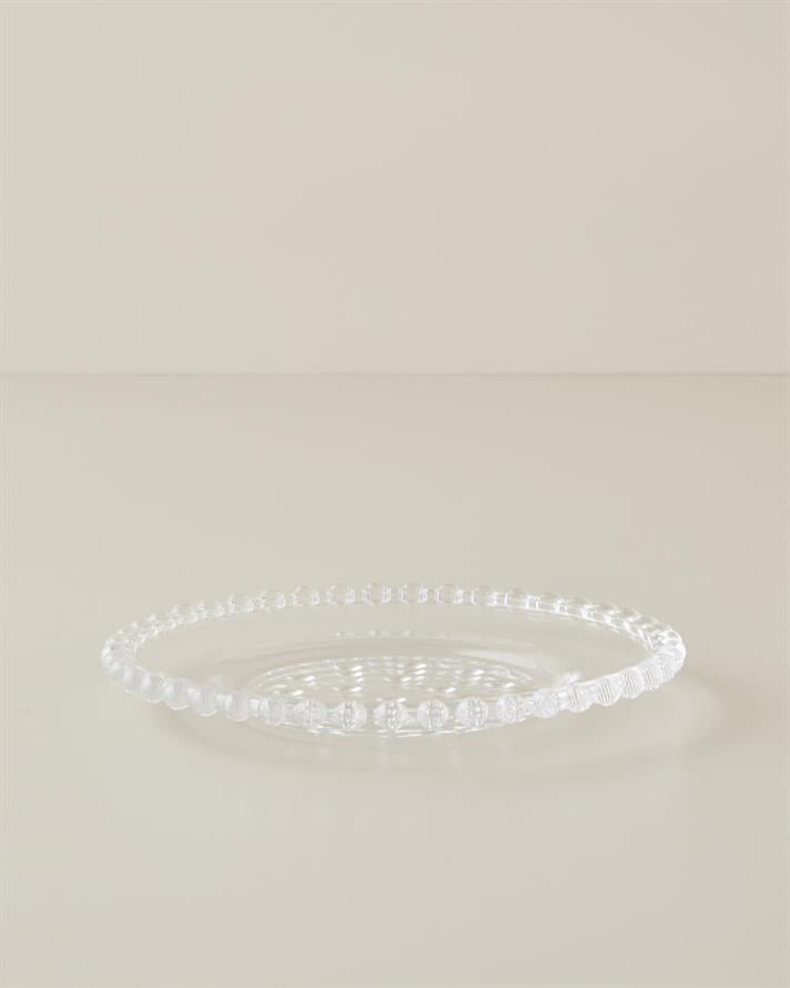 Bubbles Cam Pasta Tabağı 19 cm Şeffaf