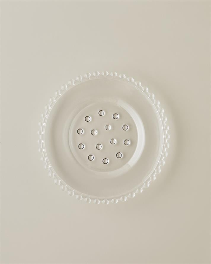 Bubbles Cam Pasta Tabağı 19 cm Şeffaf