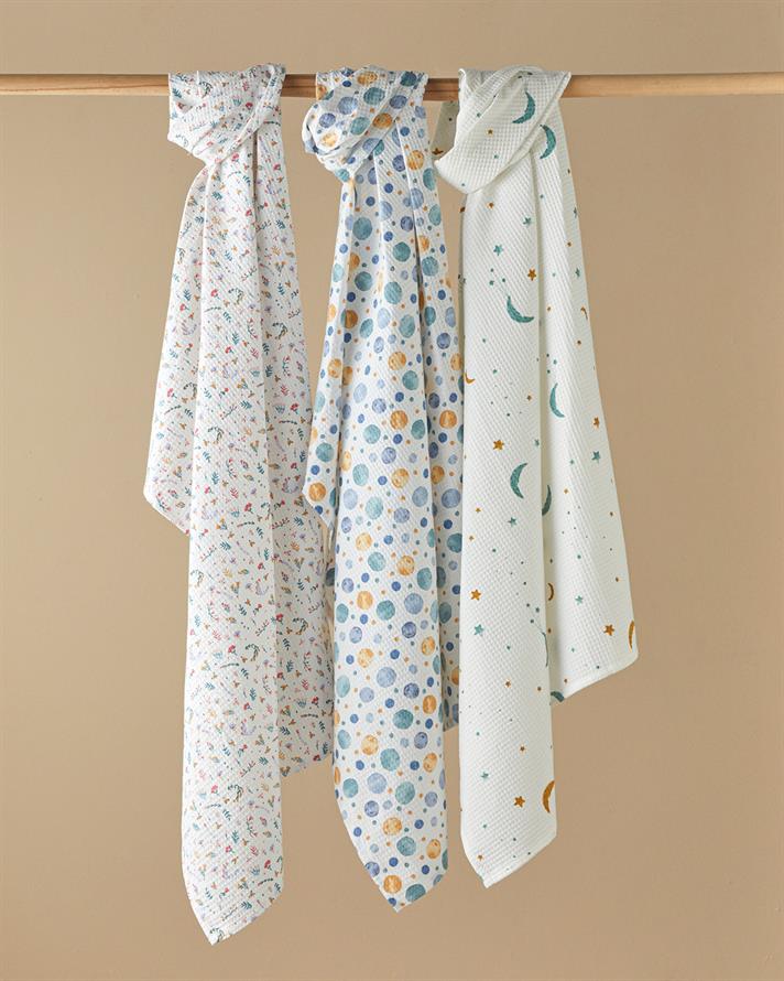 Bubbles Pamuklu Bebe Pike Mavi