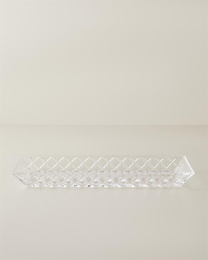 Cage Cam Kayık Tabak 39,5x15,5 cm Şeffaf