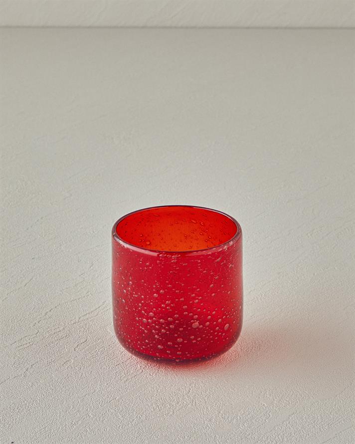 Arzu Sabancı Calle Cam El Yapımı Bardak 250 ml Kırmızı