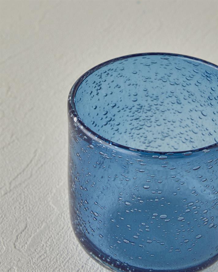 Arzu Sabancı Calle Cam El Yapımı Bardak 250 ml Mavi