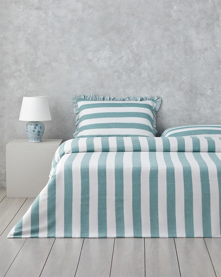 Calm Horizon İpliği Boyalı Çift Kişilik Nevresim Takımı 200x220 cm Yeşil