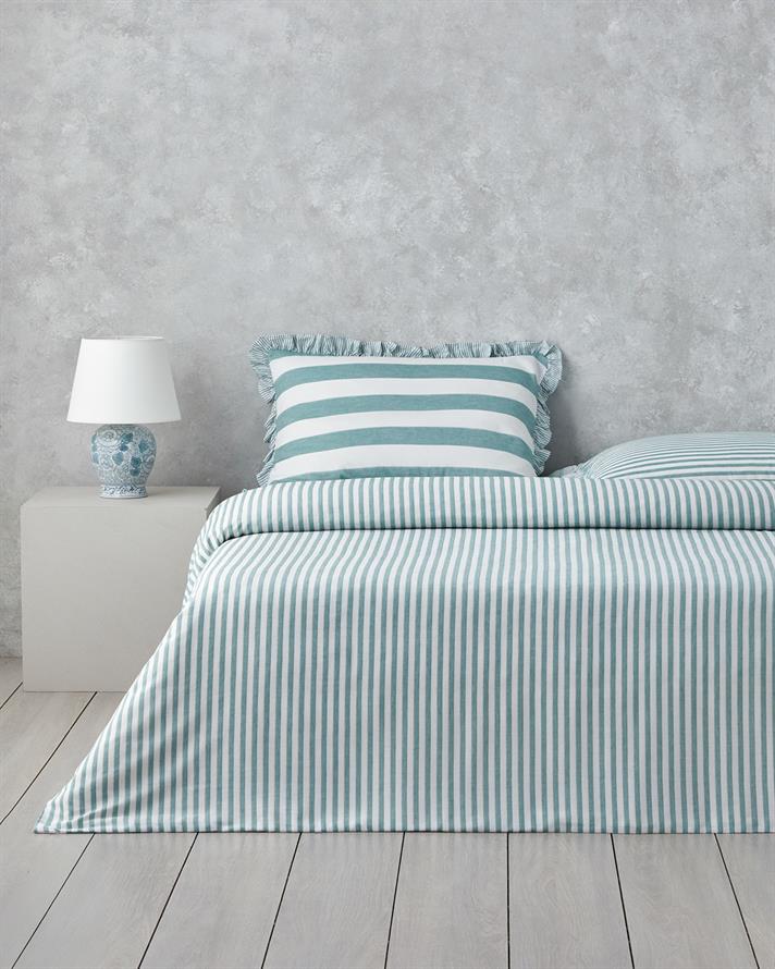 Calm Horizon İpliği Boyalı Çift Kişilik Nevresim Takımı 200x220 cm Yeşil