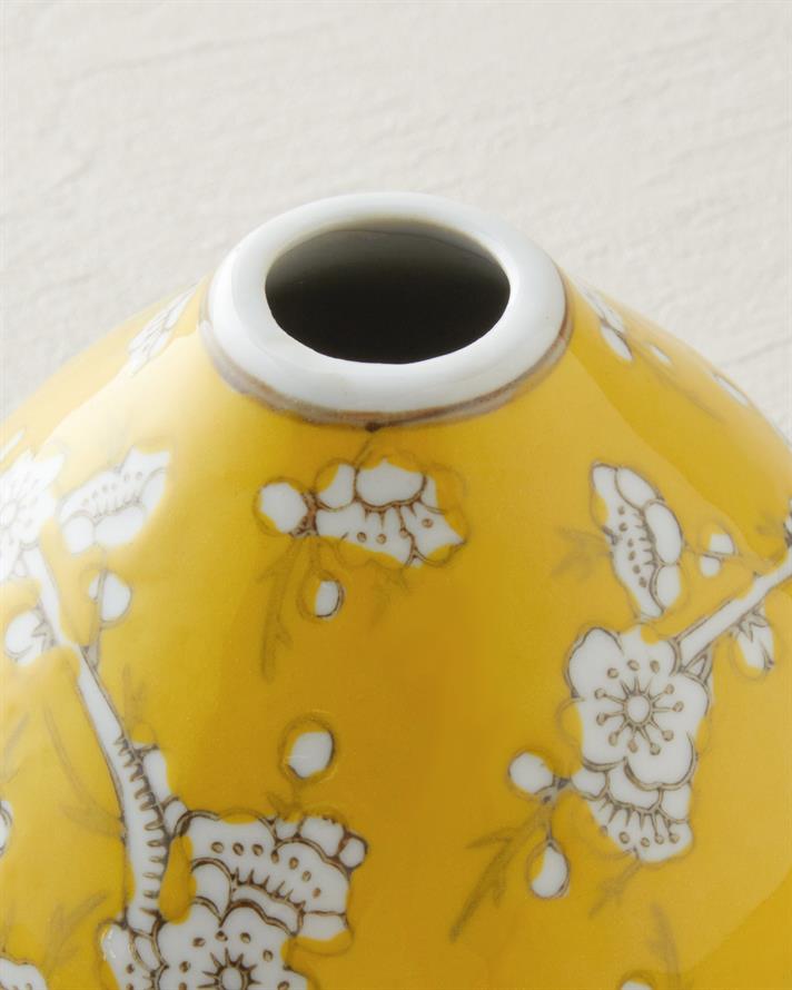 Camila Porselen Vazo 11,5 cm Sarı