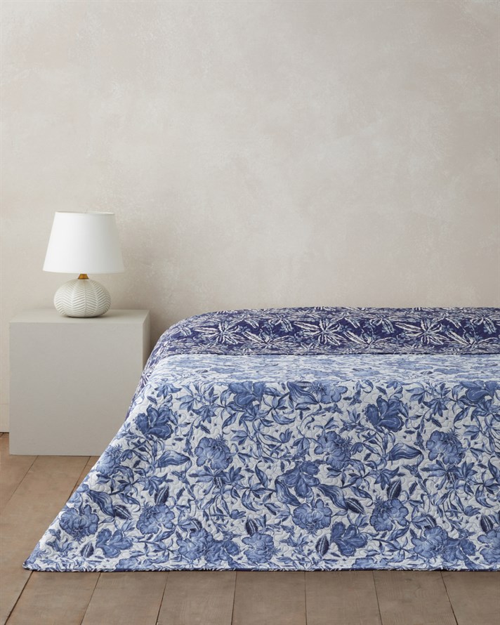 Camille Ray Çift Kişilik Çok Amaçlı Örtü 200x220 cm Lacivert