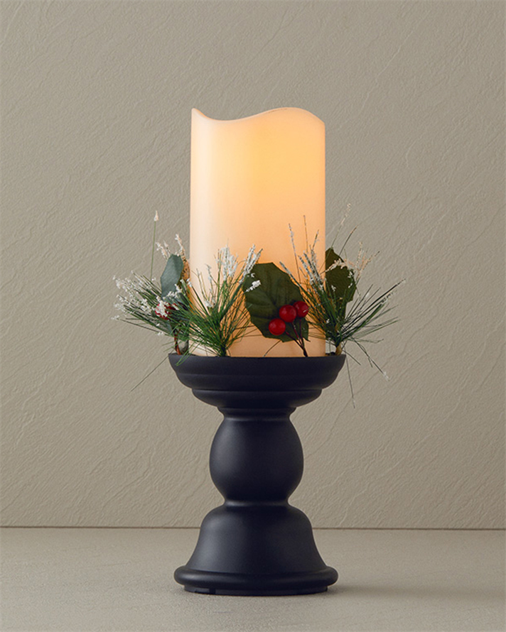 Candlestick Ledli Dekoratif Aydınlatma Siyah