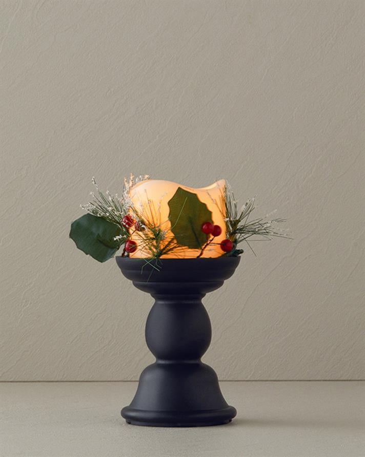 Candlestick Ledli Dekoratif Aydınlatma Siyah