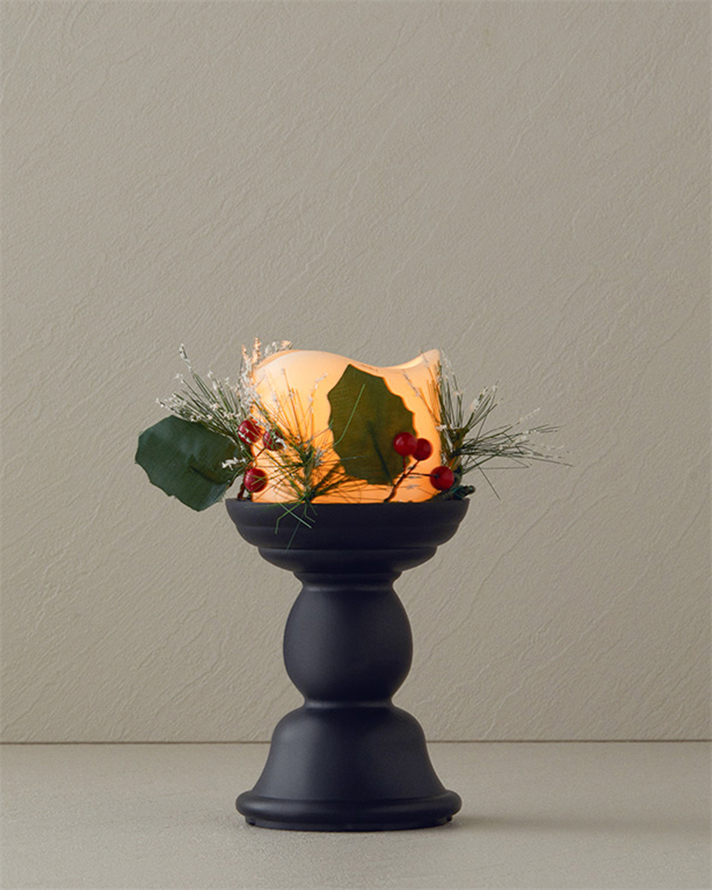 Candlestick Ledli Dekoratif Aydınlatma Siyah