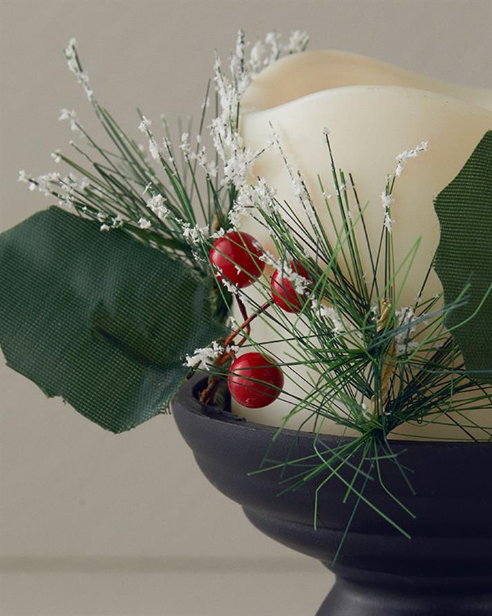 Candlestick Ledli Dekoratif Aydınlatma Siyah