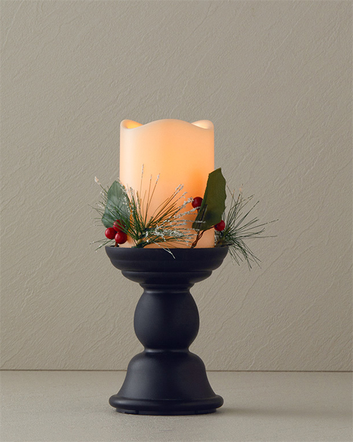 Candlestick Ledli Dekoratif Aydınlatma Siyah
