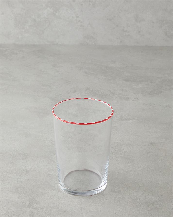 Candy Cane Stripe Cam Bardak 510 ML Kırmızı