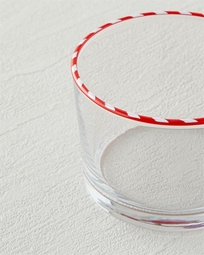 Candy Cane Stripe Cam Çerezlik 8,5 cm Kırmızı