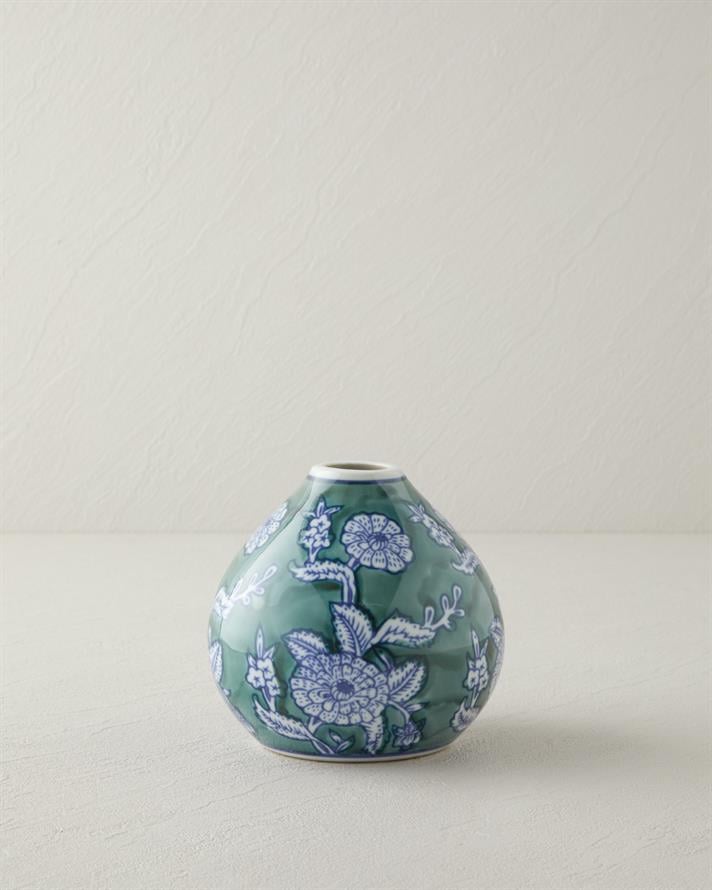 Cannes Porselen Vazo 7,5 cm Mavi