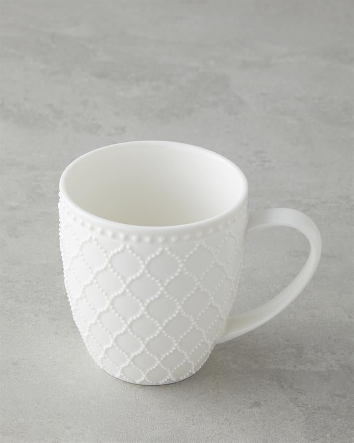 Carmen New Bone China Kupa 400 ml Beyaz