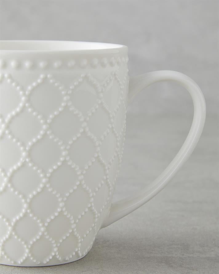 Carmen New Bone China Kupa 400 ml Beyaz