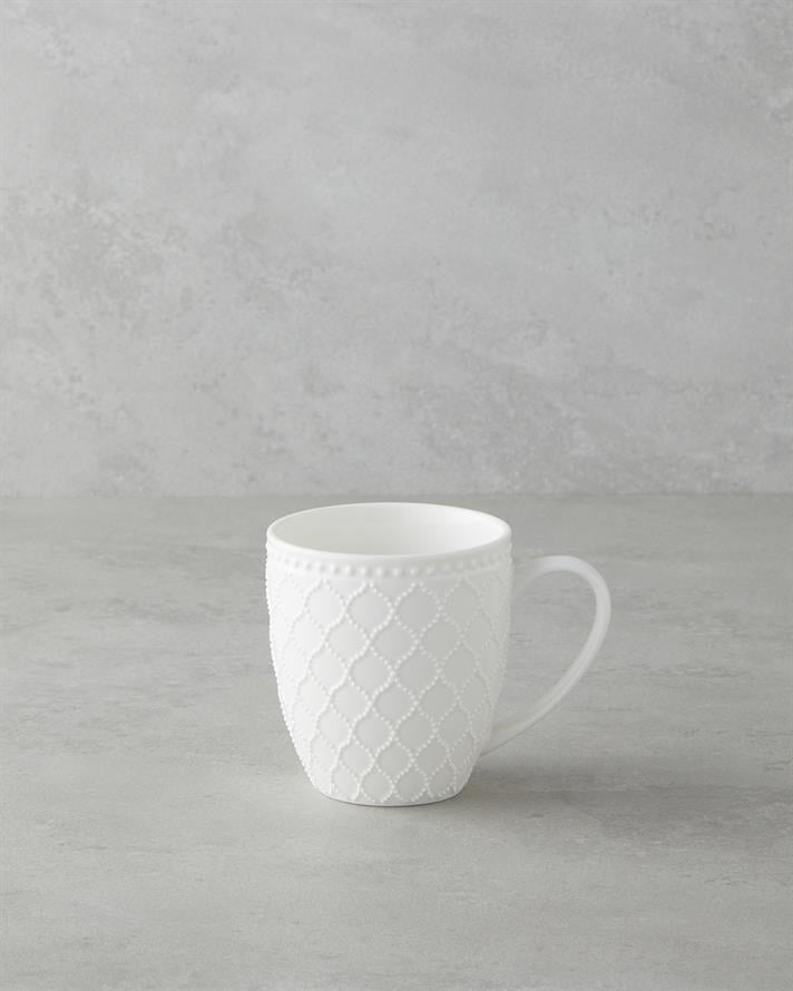 Carmen New Bone China Kupa 400 ml Beyaz