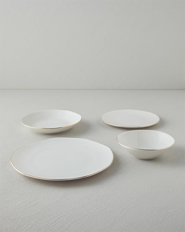 Carmen Porselen Yemek Takımı 24 Parça 6 Kişilik Gold