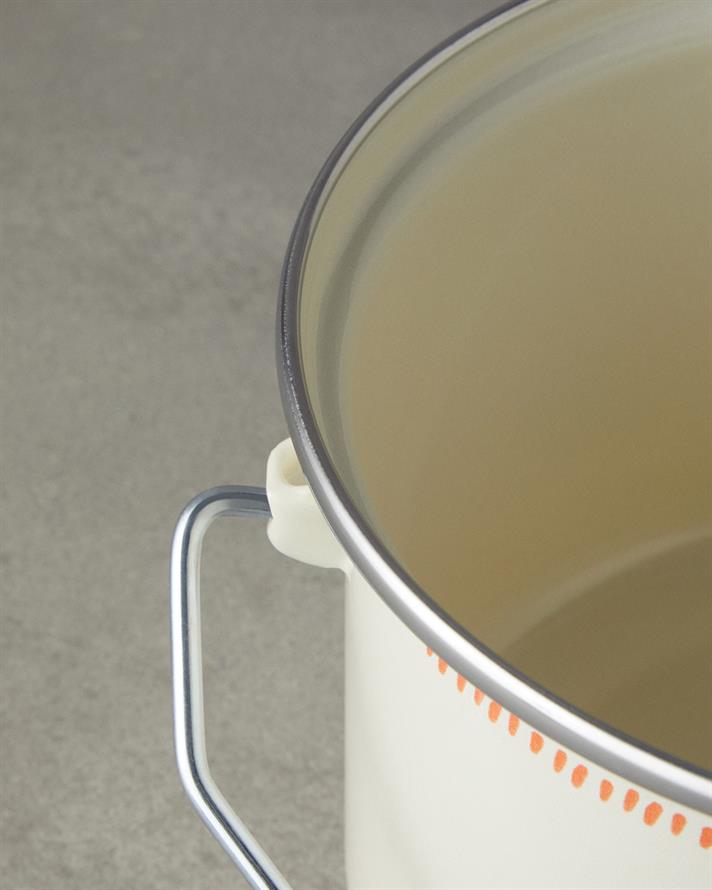 Carnival Time Emaye Bakraç 16 cm Pembe-Beyaz