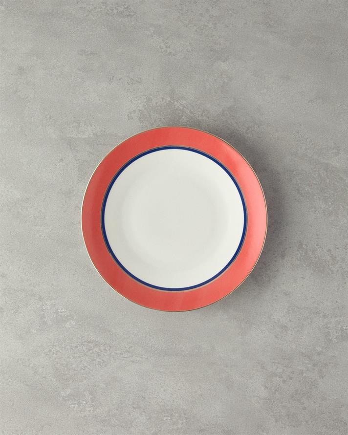 Carny Bone Porselen Servis Tabağı 25 cm Turuncu