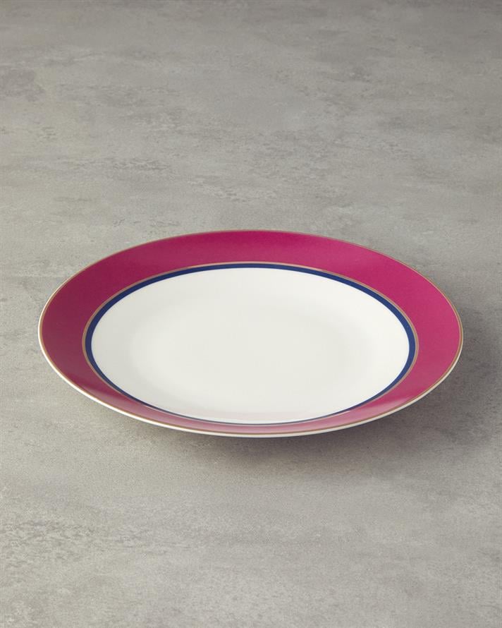 Carny Bone Porselen Servis Tabağı 25 cm Fuşya