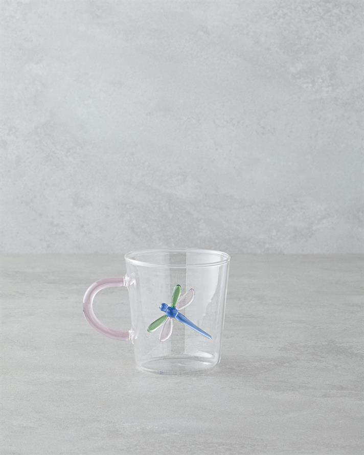 Carole Borosilikat Kupa 310 ml Pembe - Mavi