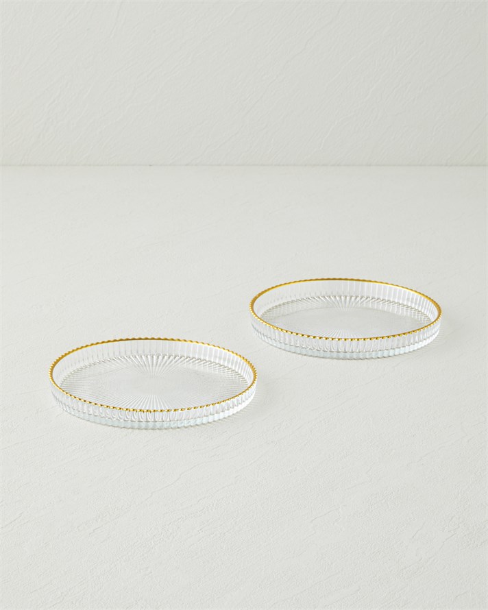 Celeste Cam 2li Çerezlik 13 cm Gold