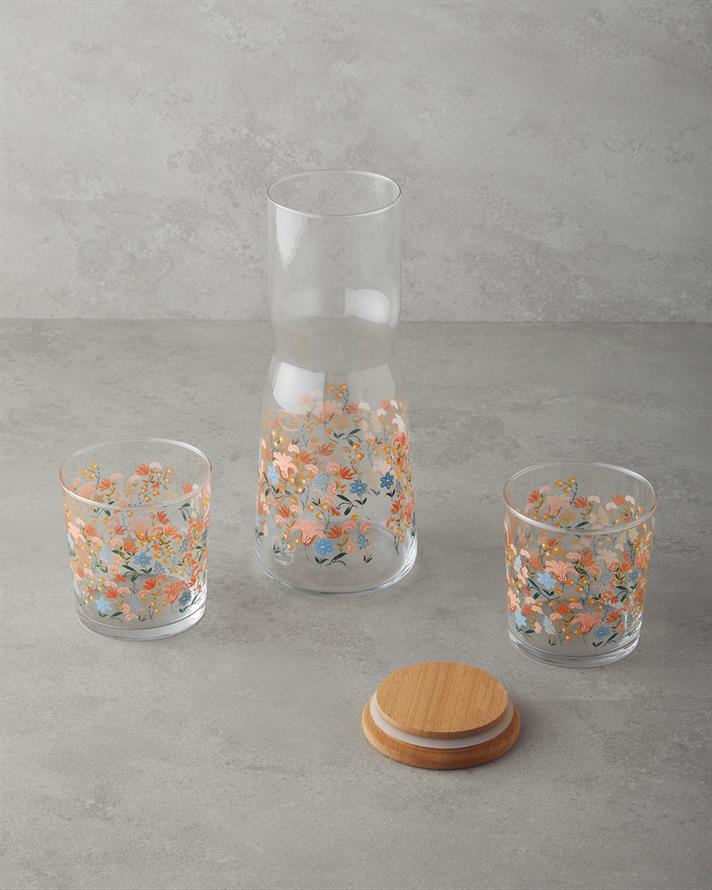 Celestial Cam 3 Parça Su Takımı 1000 ml + 380 ml Renkli