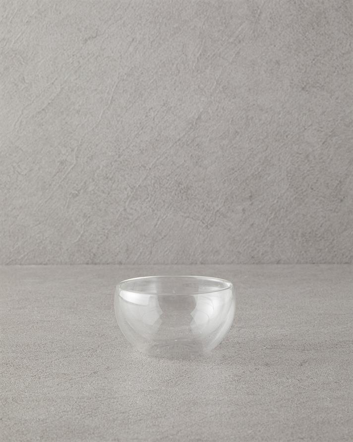 Cesar Borosilikat Cam Çift Cidarlı Kase Şeffaf