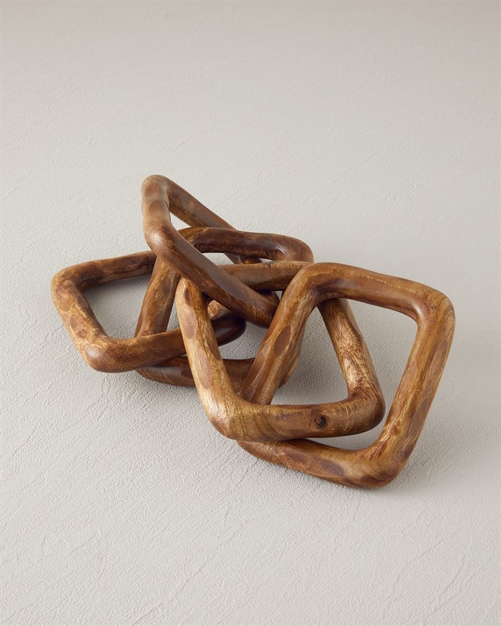 Chain Dekoratif Obje 14x11,5 cm Kahve