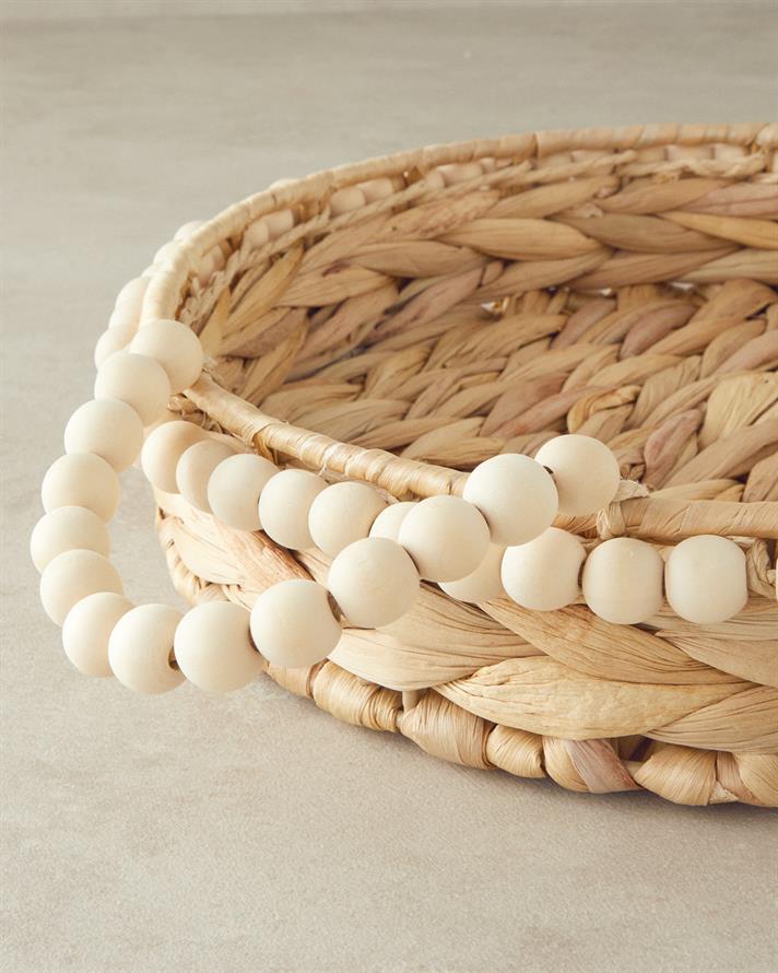 Chaplet Hasır Tepsi Kahverengi