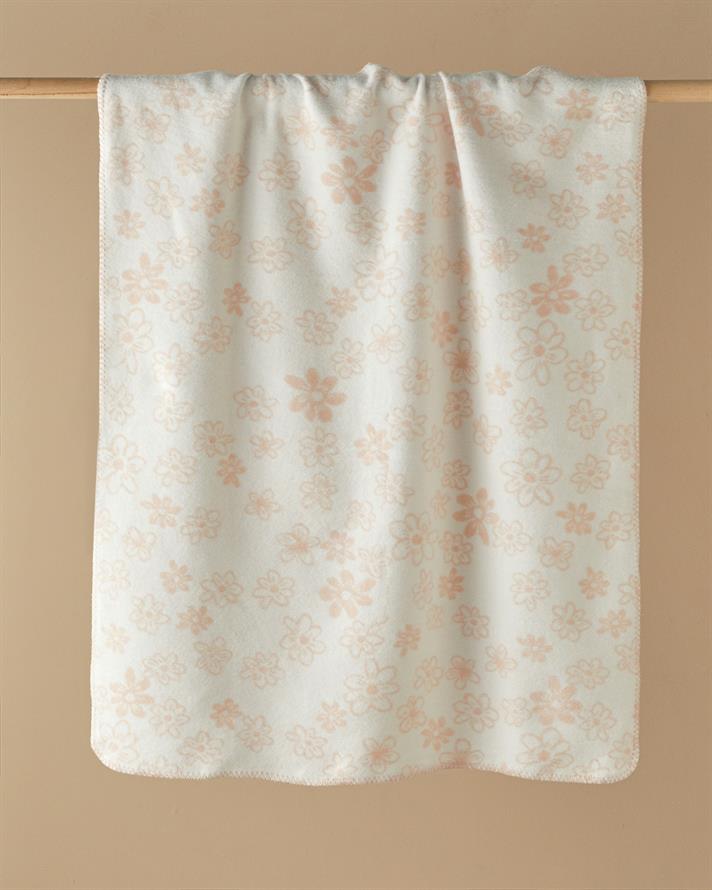 Charming Garden Pamuklu Bebe Battaniye 100x120 cm Pudra