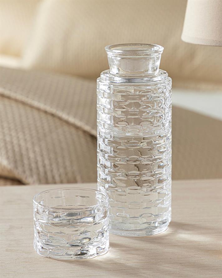 Checked Cam Başucu Sürahi 730 ml Şeffaf