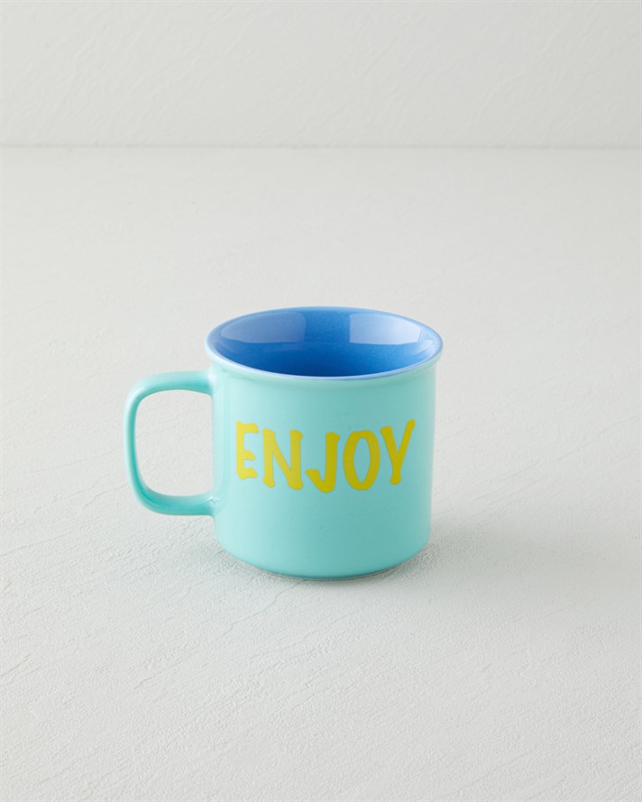 Cheer and Enjoy Seramik Kupa 315 Ml Yeşil